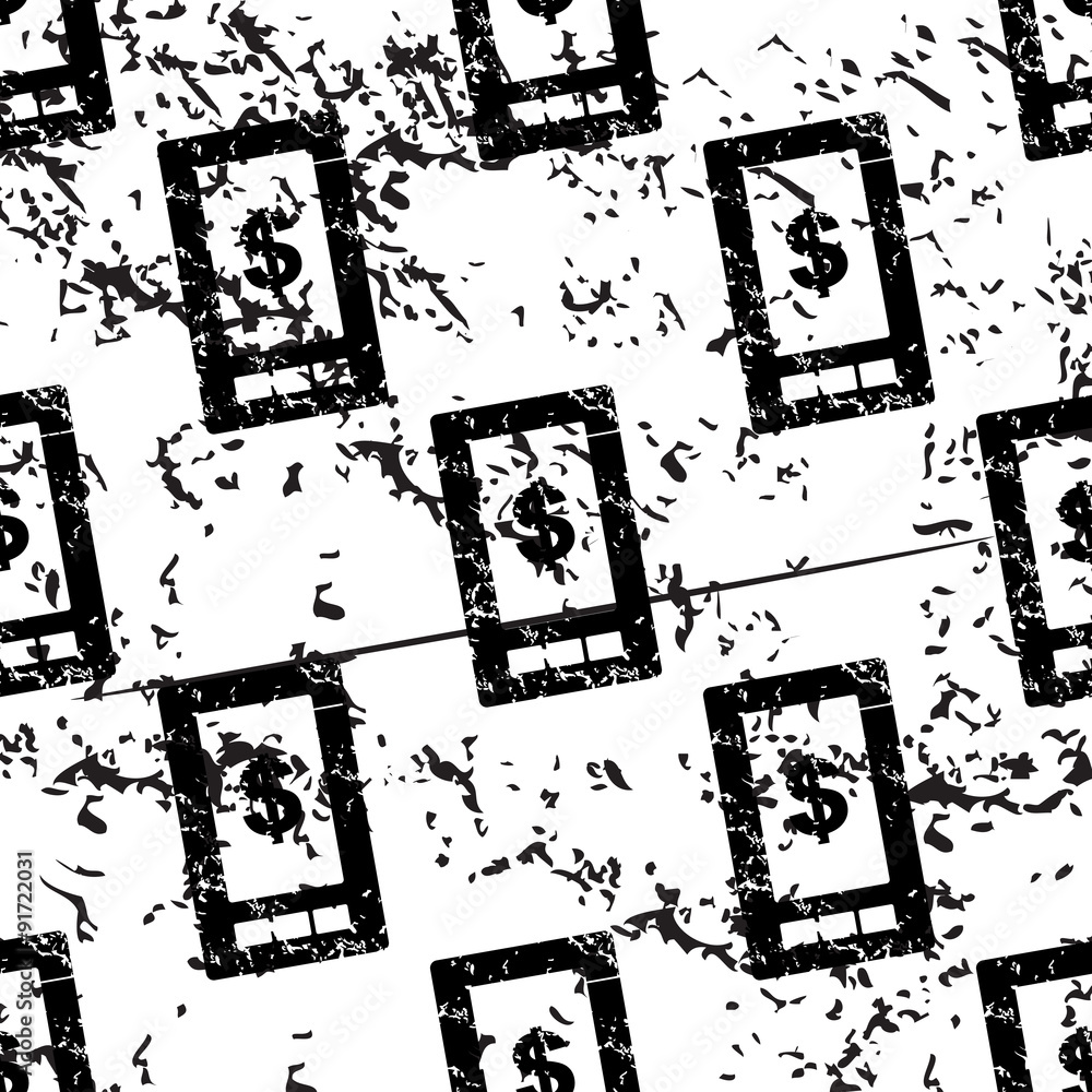 Dollar screen pattern, grunge, monochrome Dollar screen pattern, grunge, monochrome