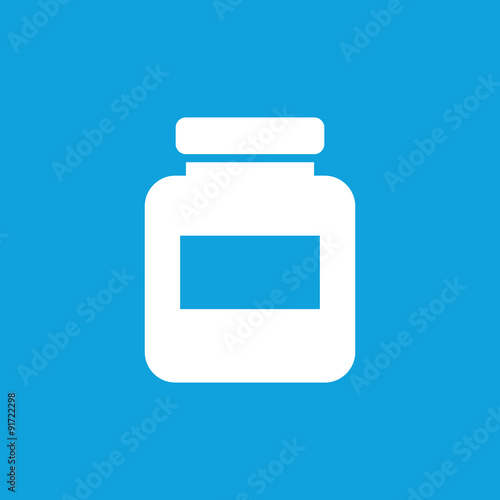 Medicine jar icon, simple