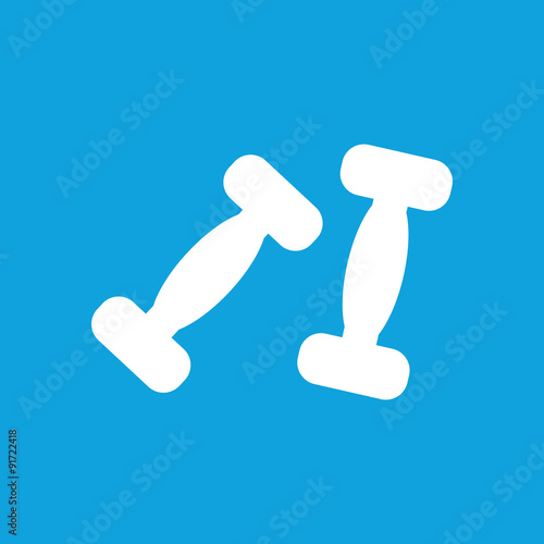 Two dumbbells icon, simple