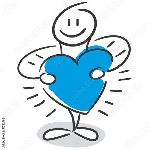 Stick Figure Series Blue