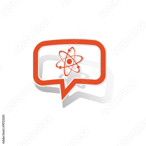 Atom message sticker, orange