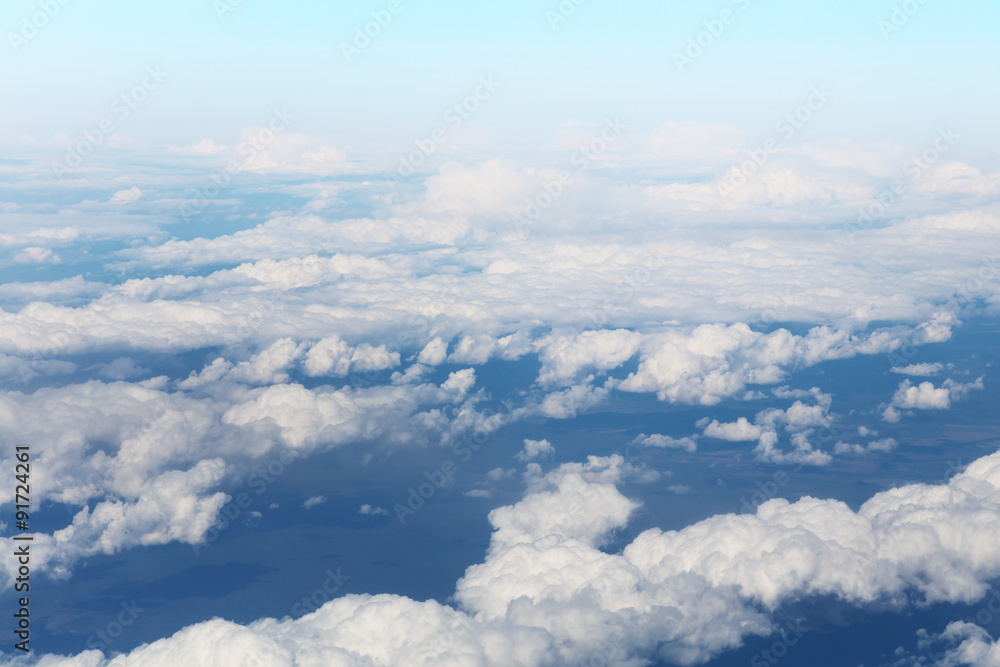 Sky above the clouds
