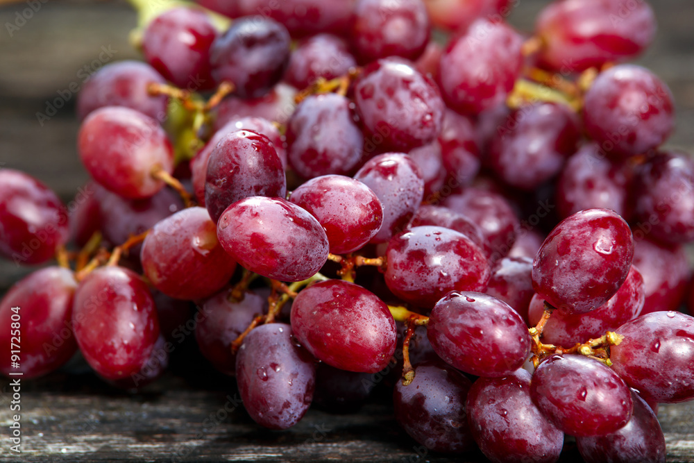 Red grape with water drops, close up background. selected focus Red grape with water drops, close up background. selected focus