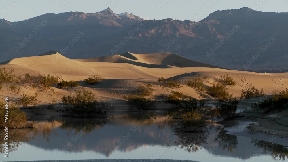 Time lapse over an oasis in Death Valley. Time lapse over an oasis in Death Valley.