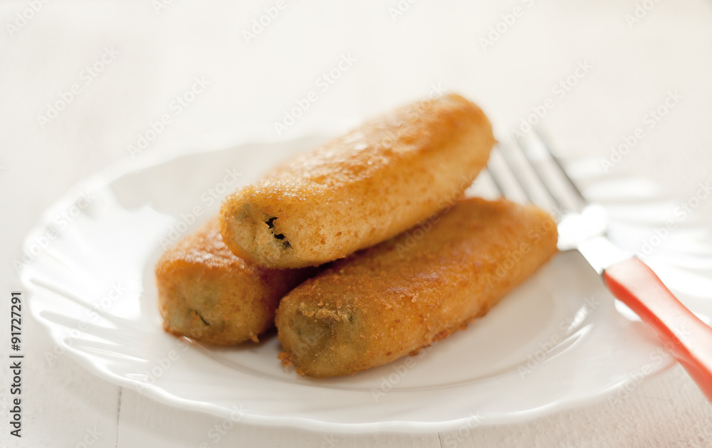 croquettes stuffed with spinach