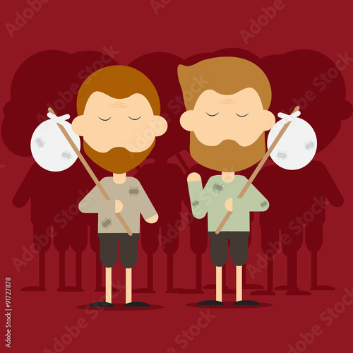 refugee cartoon design