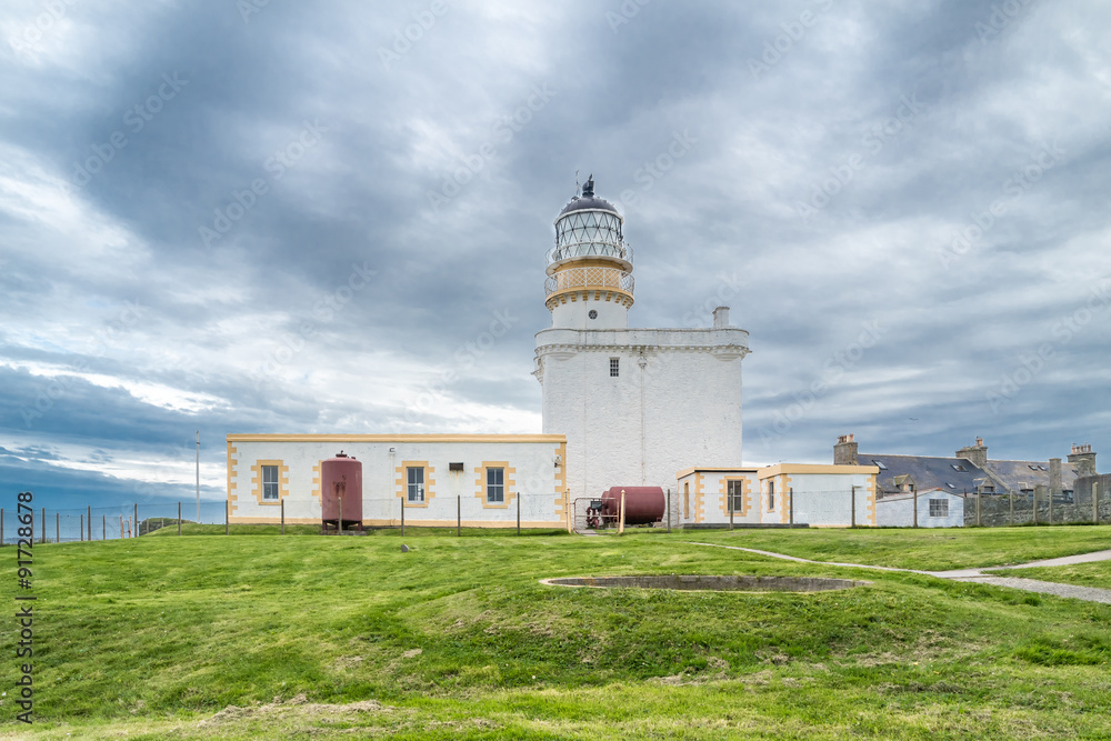 A lighthouse build into a historic castle at Fraserburgh A lighthouse build into a historic castle at Fraserburgh