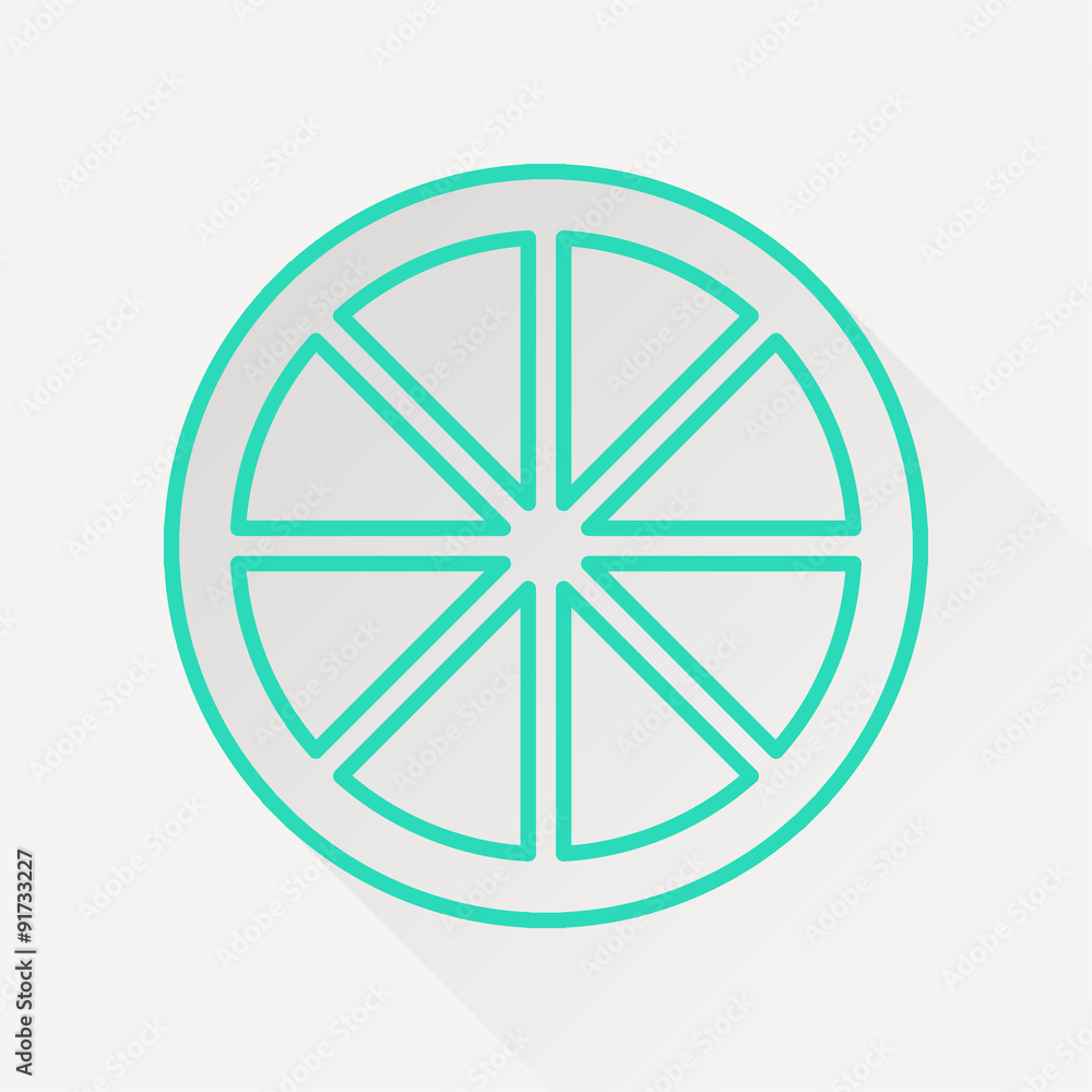 Vector citrus icon.