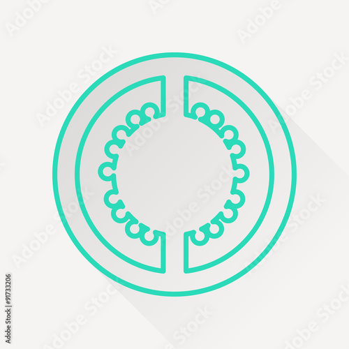 Vector tomato slice icon.