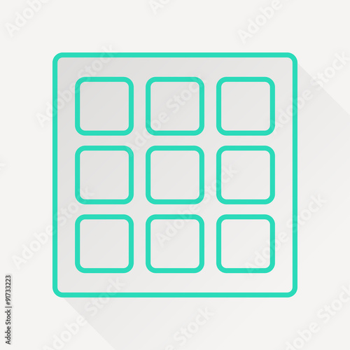 Vector belgian waffles icon.