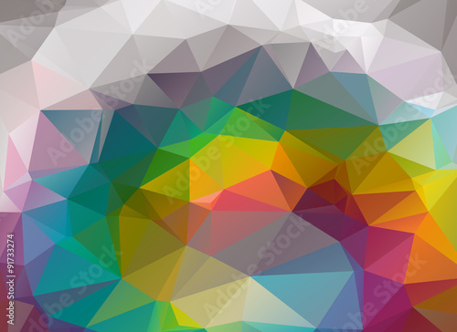 low poly circle background colors