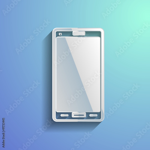 Vector background with a smartphone