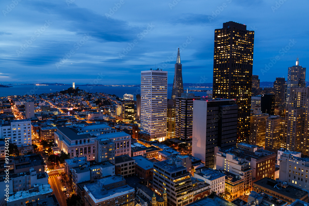 Fototapeta premium San Francisco skyline at sunset