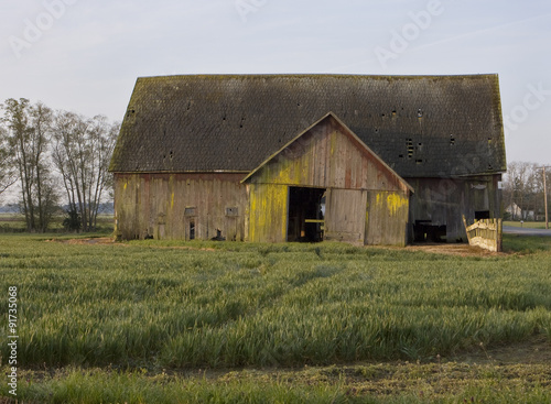 Old Barn With Field