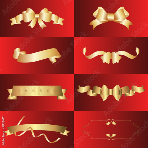 Conjunto de laços de natal