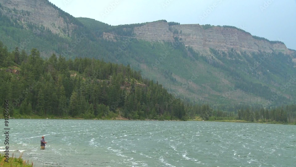 Wind at a mountain lake in the Rocky Mountains. Wind at a mountain lake in the Rocky Mountains.