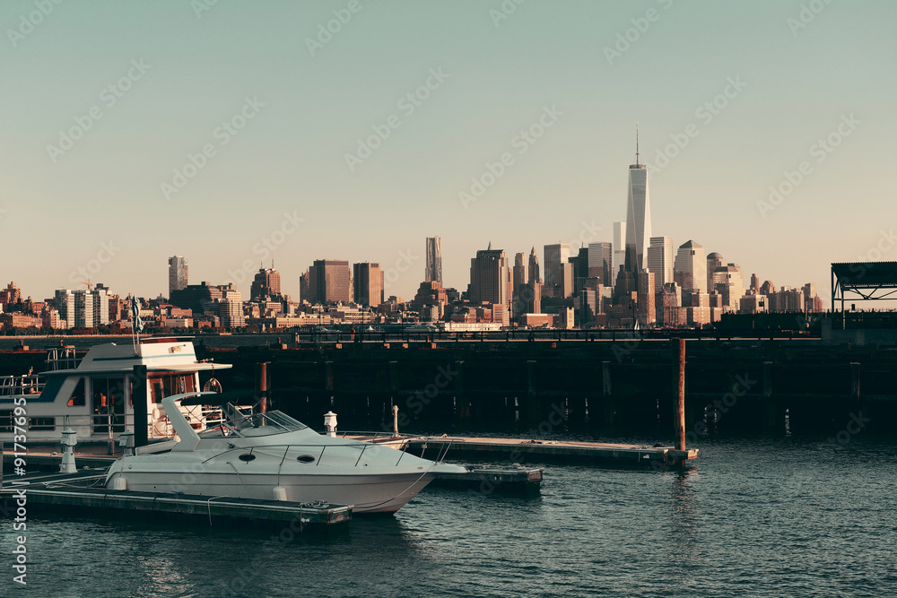 Fototapeta premium Manhattan downtown skyline