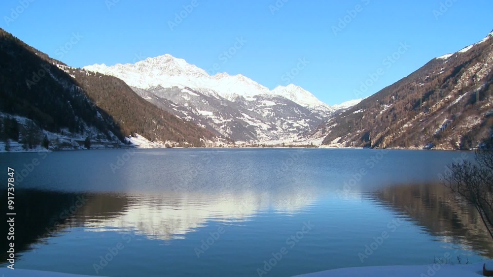 A beautiful mountain lake in the Swiss Alps. A beautiful mountain lake in the Swiss Alps.