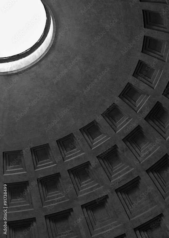 Fototapeta premium Coffering on the ceiling of the Pantheon