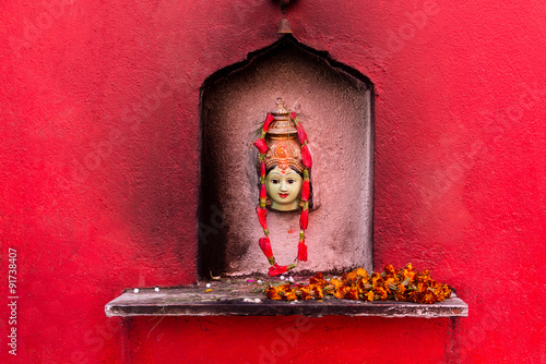 Kali at Durba Temple in Varanasi. photo