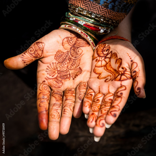 Henna wedding hands