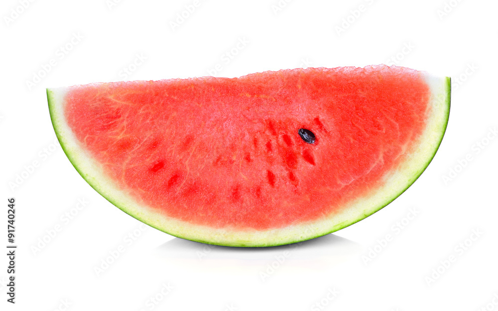 Sliced ripe watermelon isolated on white background