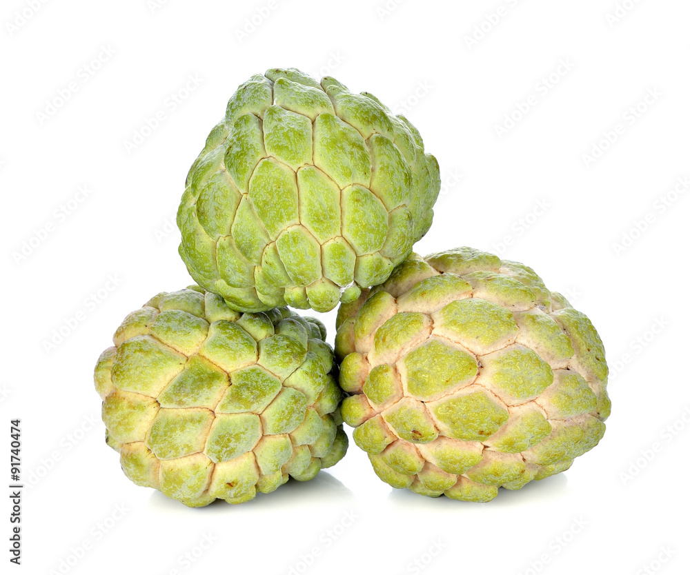 Custard apple isolated on white background Custard apple isolated on white background