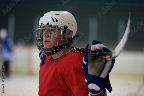 Photography ice hockey player portrait