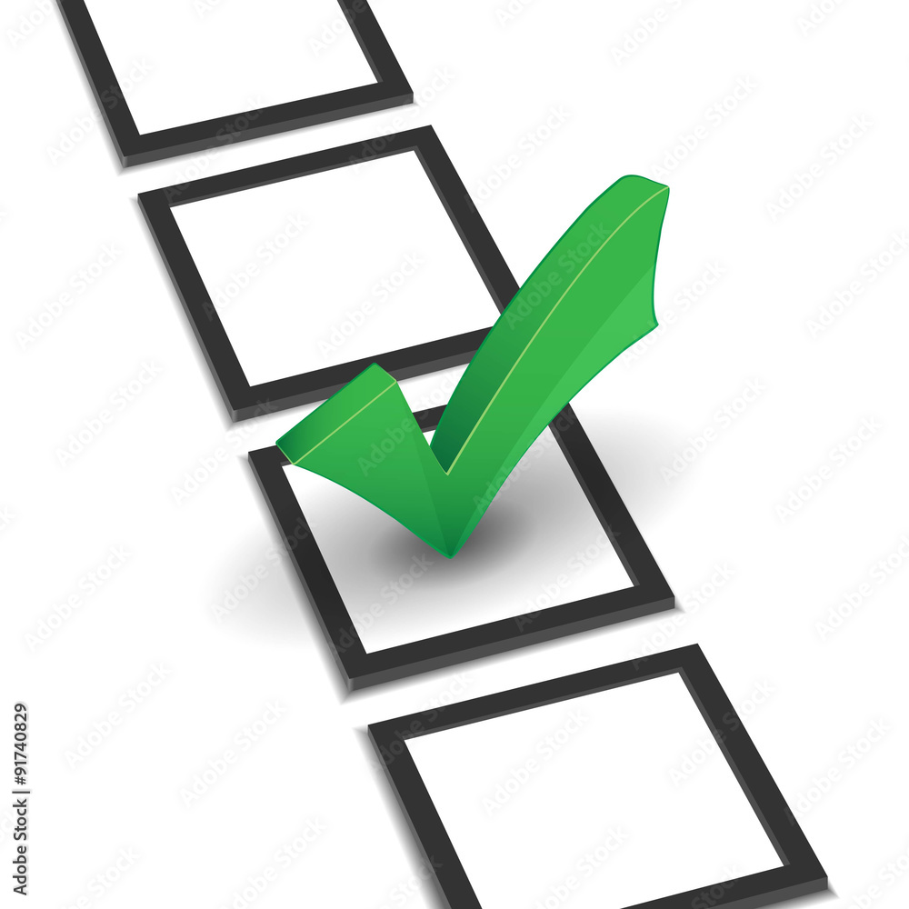 ベクター チェックボックスと緑のチェックマーク Stock Vector Adobe Stock