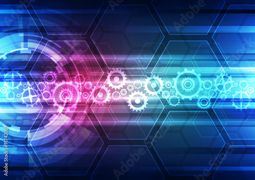 abstract vector future technology engineering background illustration