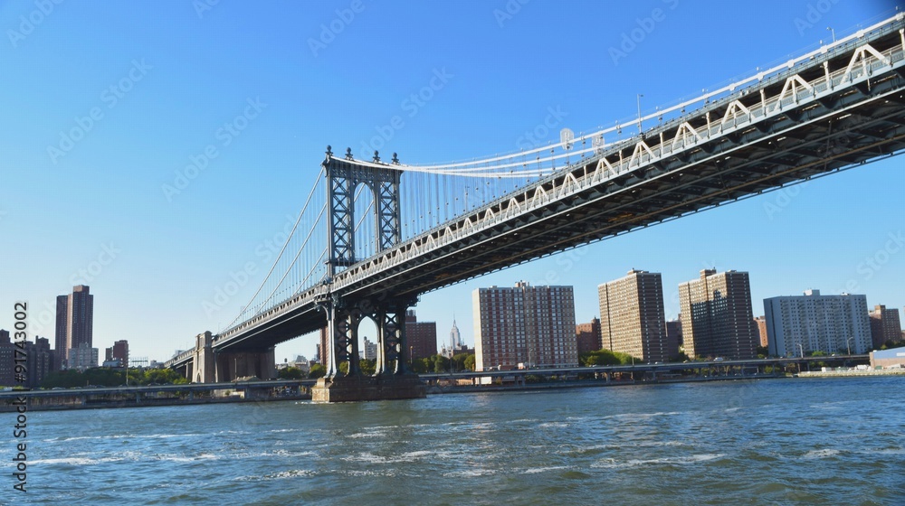 New York Bridge over Hudson river