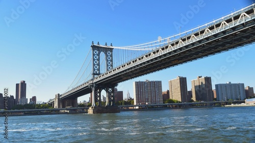 New York Bridge over Hudson river © Rexi Video