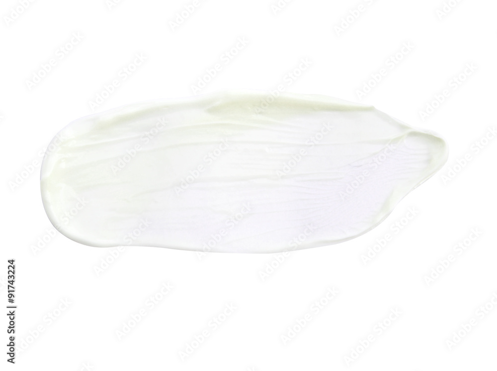 Stroke of White Beauty Cream Isolated on White Background (clipping path) Stroke of White Beauty Cream Isolated on White Background (clipping path)