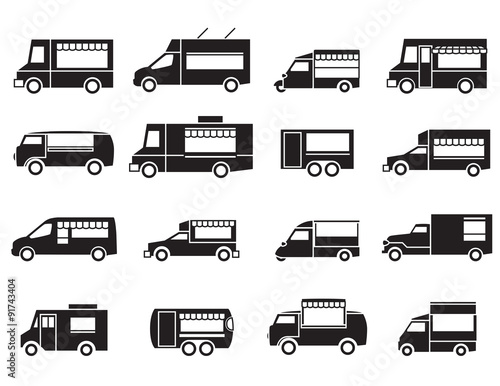  food truck icon set