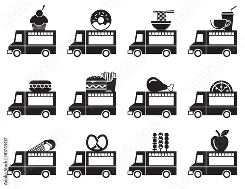  food truck icon set