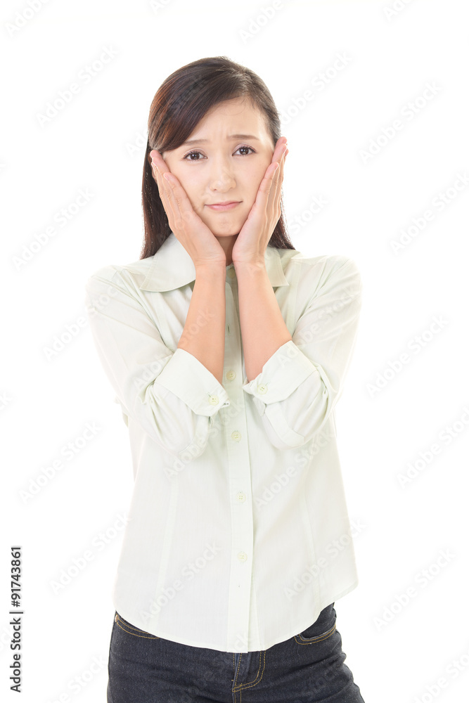 憂鬱な表情の女性 憂鬱な表情の女性