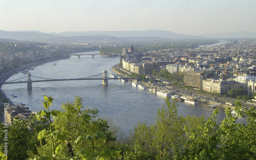 Panoramic view of Budapest and the Danube River