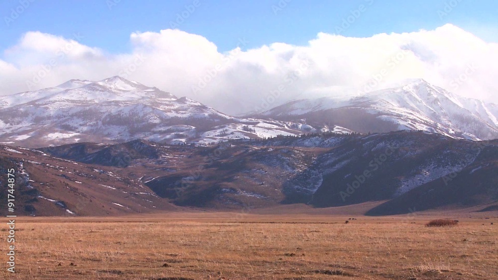 Clouds gather in the Sierra mountain range. Clouds gather in the Sierra mountain range.