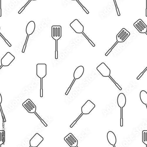 seamless pattern with Cooking utensils