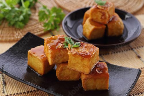 Sweet and sour  tofu.