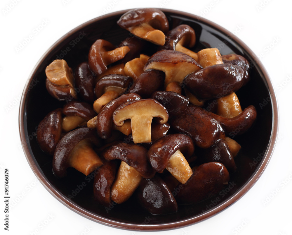 Shiitake fresh mushrooms fried. Shiitake fresh mushrooms fried.