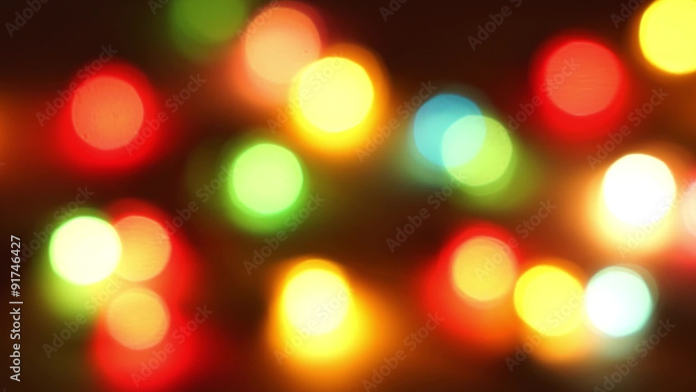 Flashing bright lights garlands in blur Flashing bright lights garlands in blur