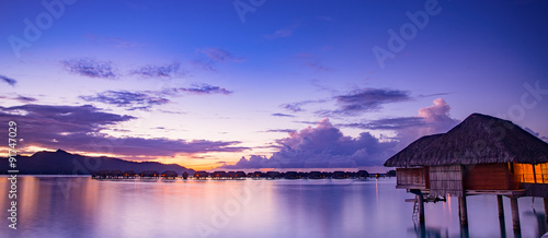 Beautiful Bora Bora at sunset