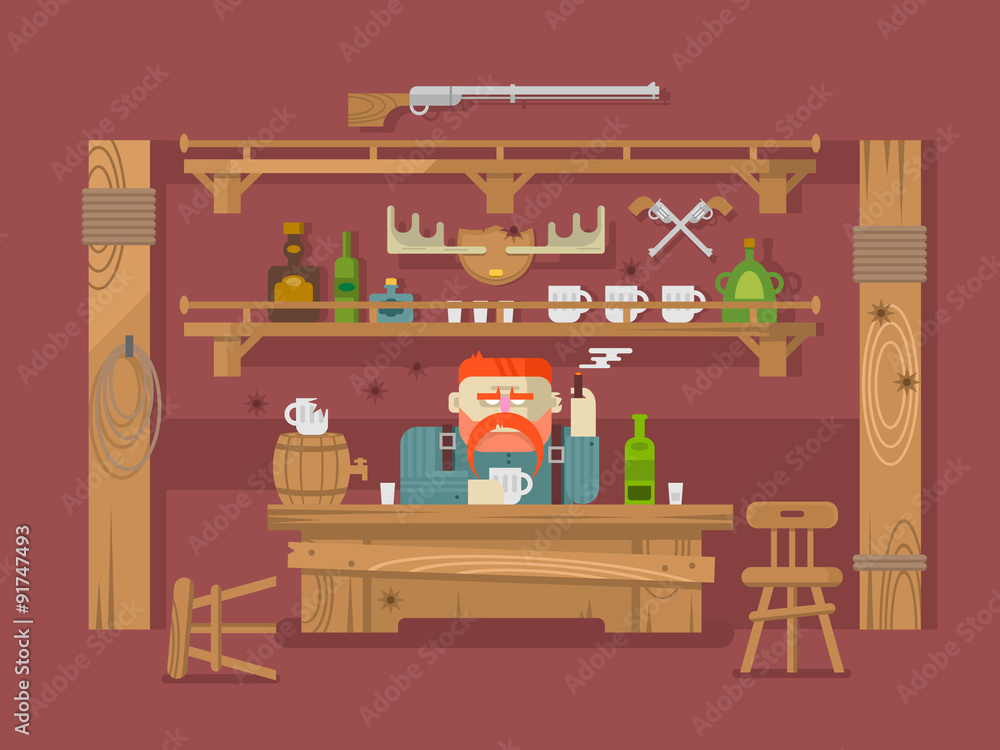Interior of the bar Interior of the bar