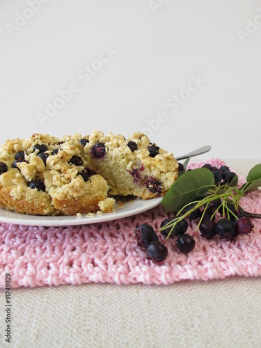 Felsenbirnen-Streuselkuchen photo