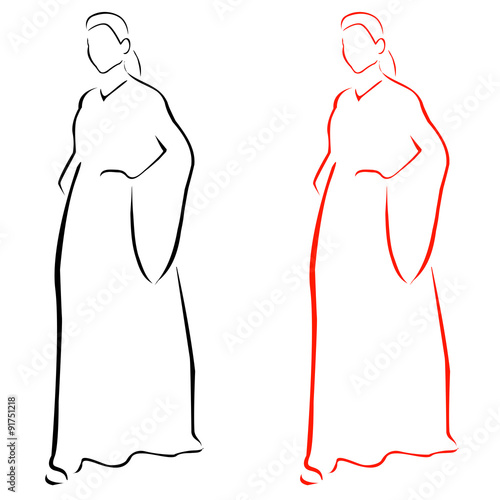 Lady wearing a night gown