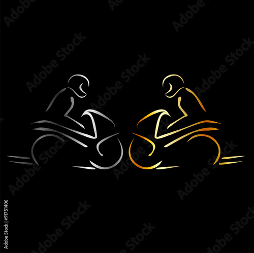 Men performing stunt on motorbike