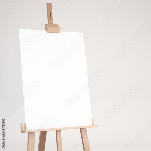 3d rendering of a wooden easel