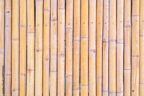 Close up of Bamboo Wall for Background.