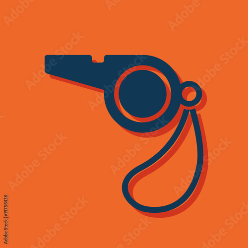 The whistle icon. Referee symbol